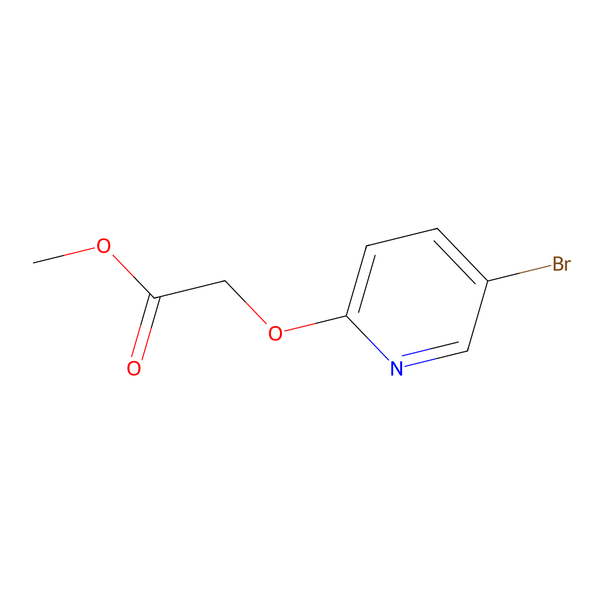 Methyl 2-[(5-Bromo-2-pyridyl)oxy]acetate molecular structure, CAS 845890-35-9