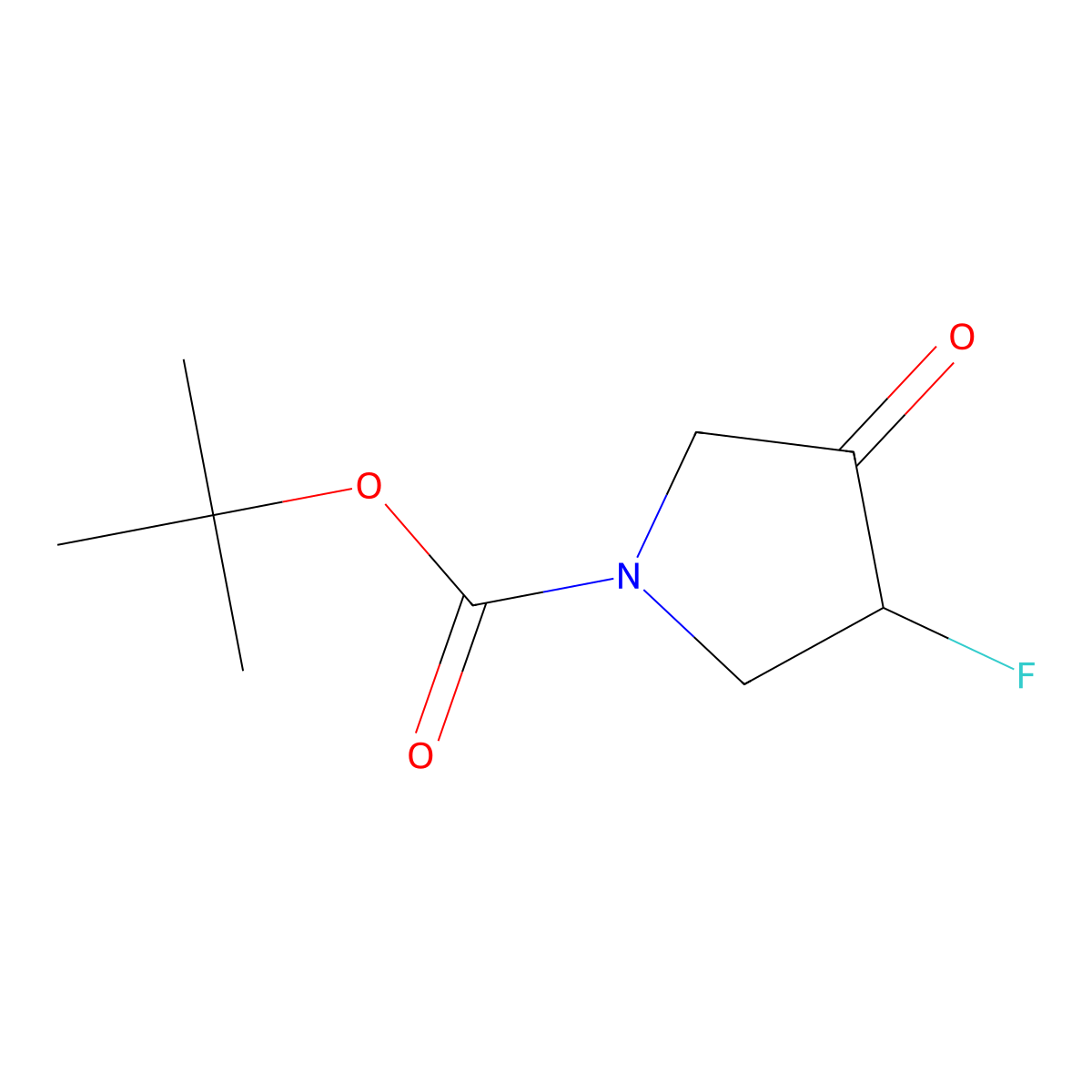 1-Boc-3-fluoro-4-pyrrolidinone molecular structure, CAS 845894-03-3