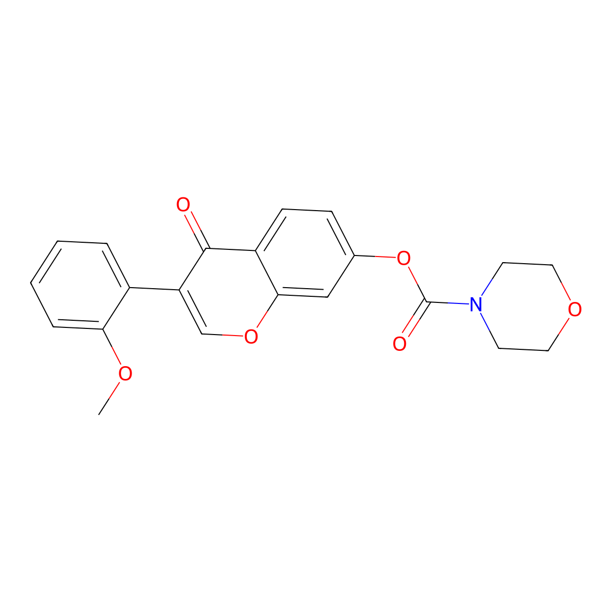 3-(2-methoxyphenyl)-4-oxo-4H-chromen-7-yl morpholine-4-carboxylate molecular structure, CAS 845903-21-1