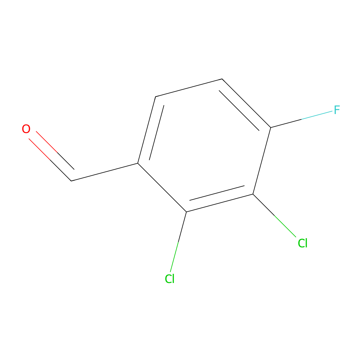 2,3-Dichloro-4-fluorobenzaldehyde molecular structure, CAS 845907-07-5