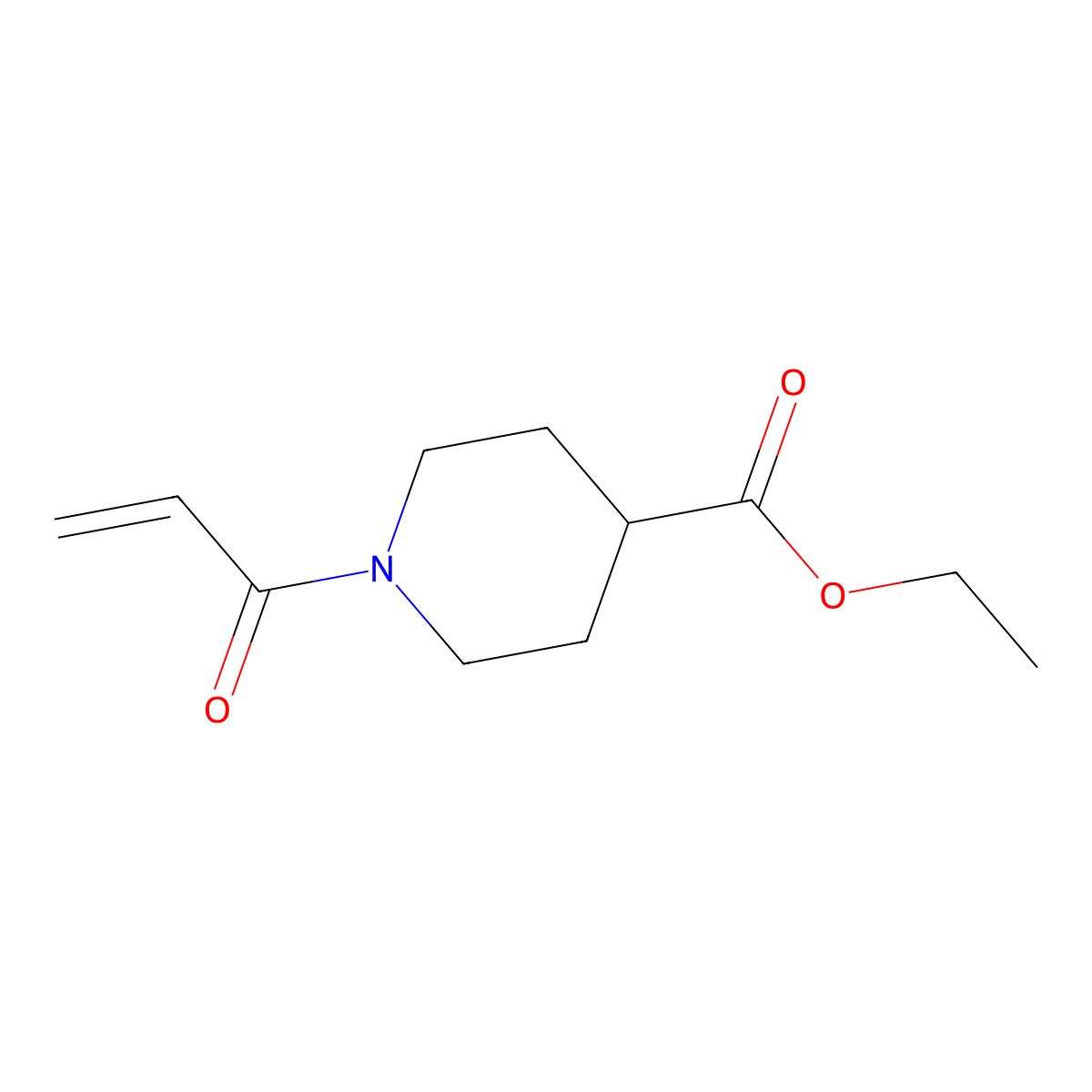 Isonipecotic acid, N-acryloyl-, ethyl ester molecular structure, CAS 845907-79-1