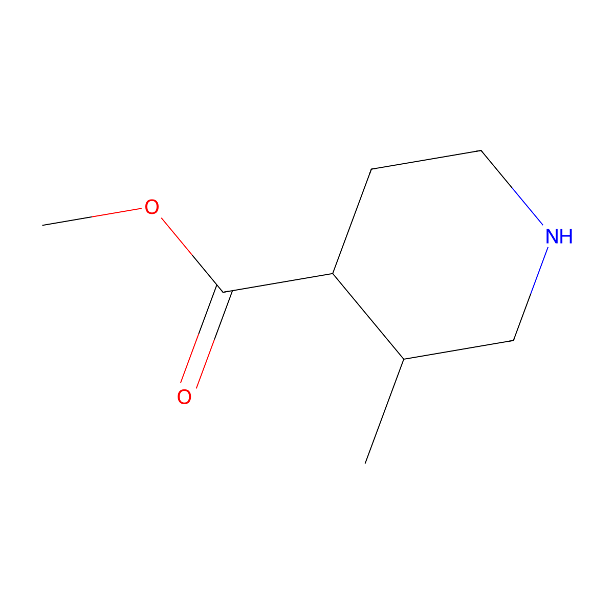 Methyl 3-methylpiperidine-4-carboxylate molecular structure, CAS 845909-33-3