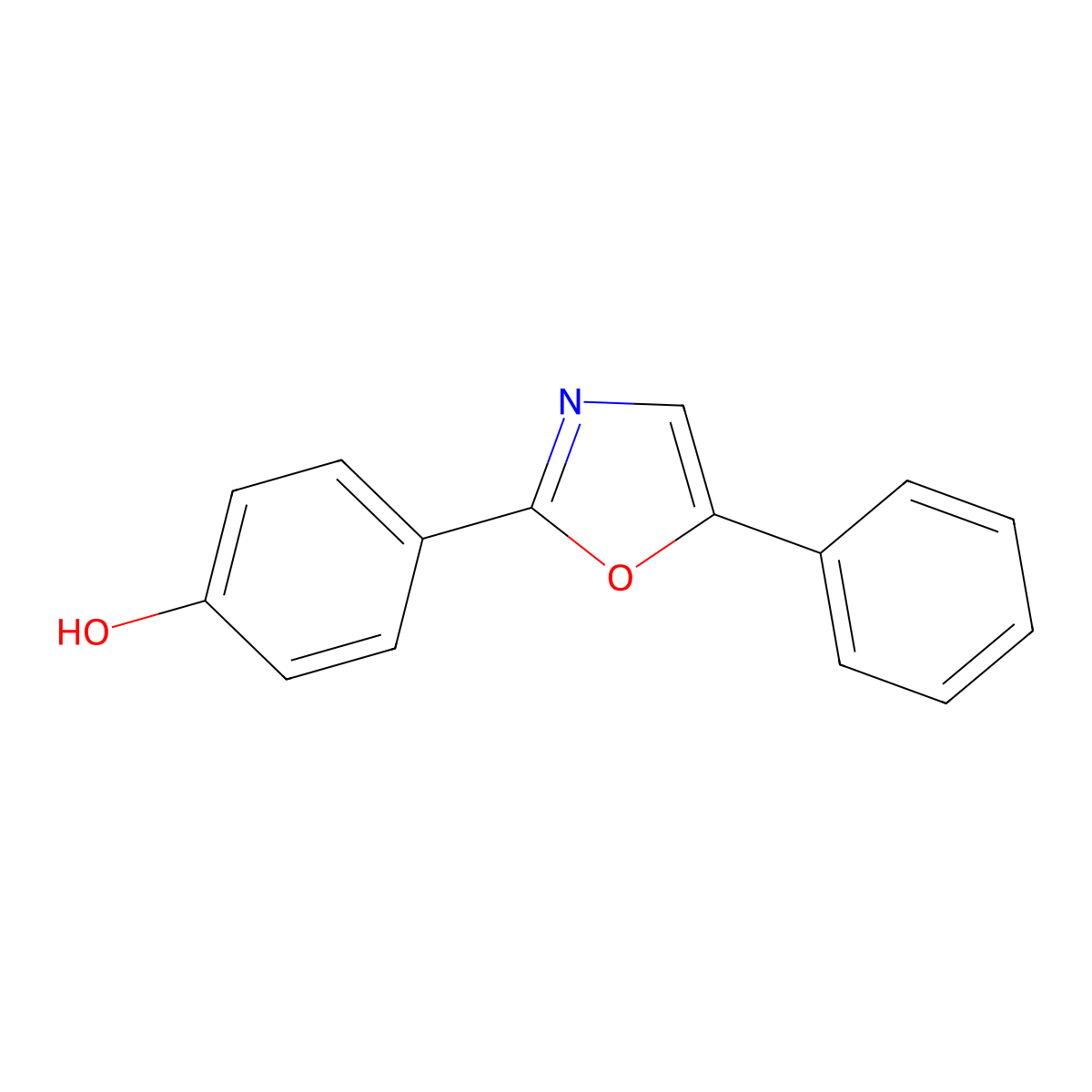 Phenol, 4-(5-phenyl-2-oxazolyl)- molecular structure, CAS 84591-13-9