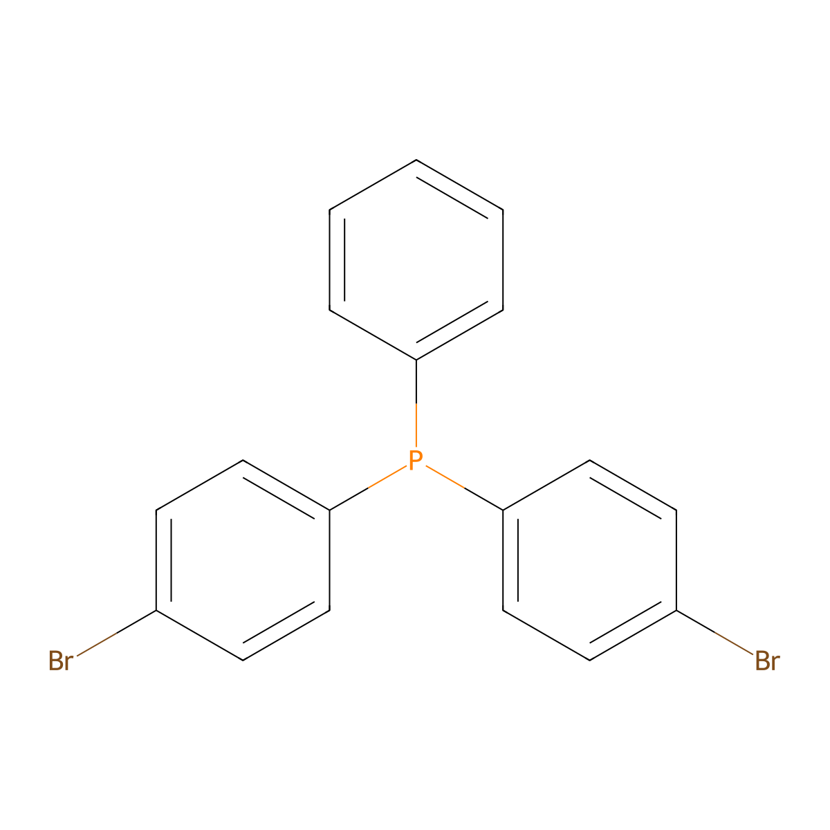 Bis(4-bromophenyl)phenylphosphine molecular structure, CAS 84591-80-0