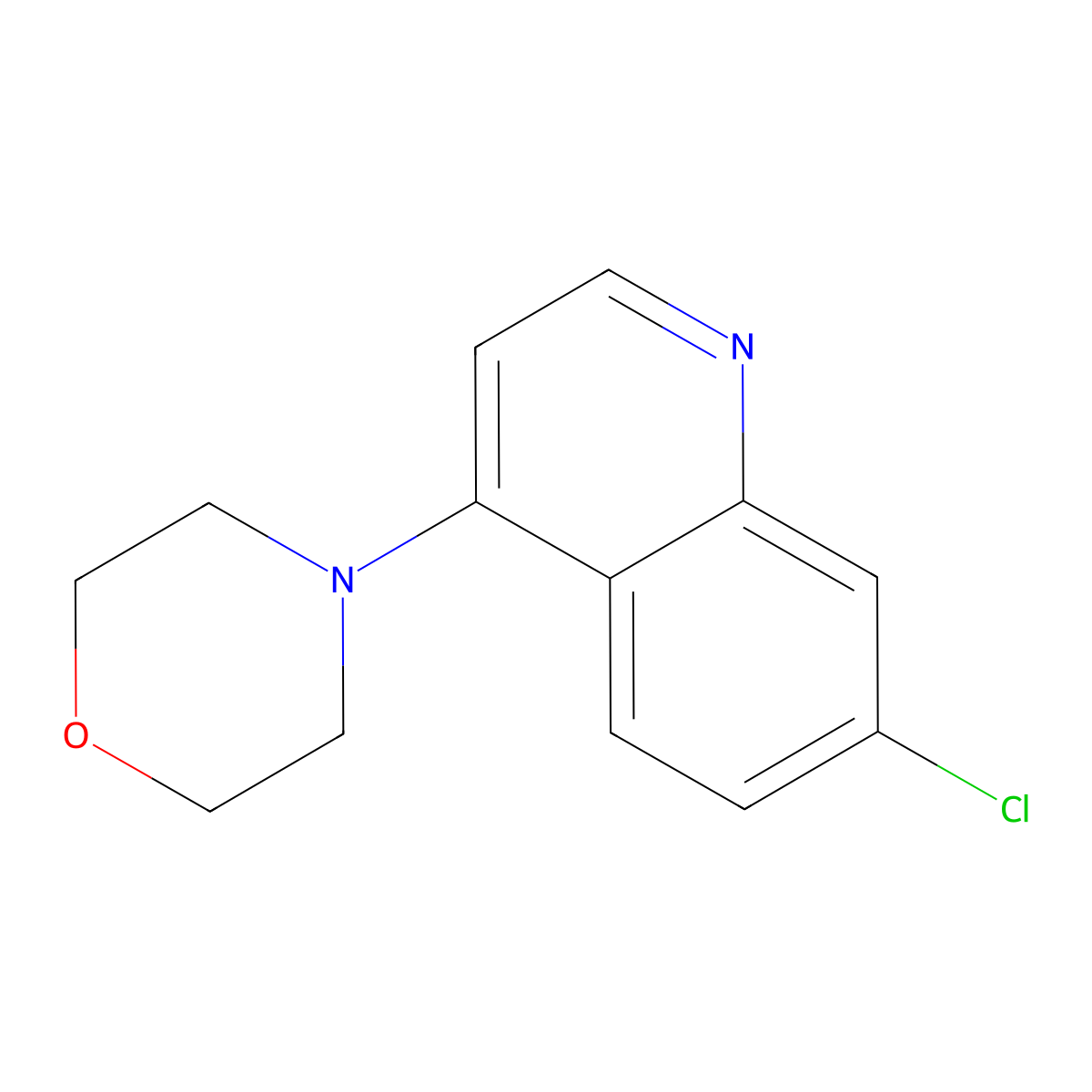 7-Chloro-4-(4-morpholinyl)quinoline molecular structure, CAS 84594-64-9
