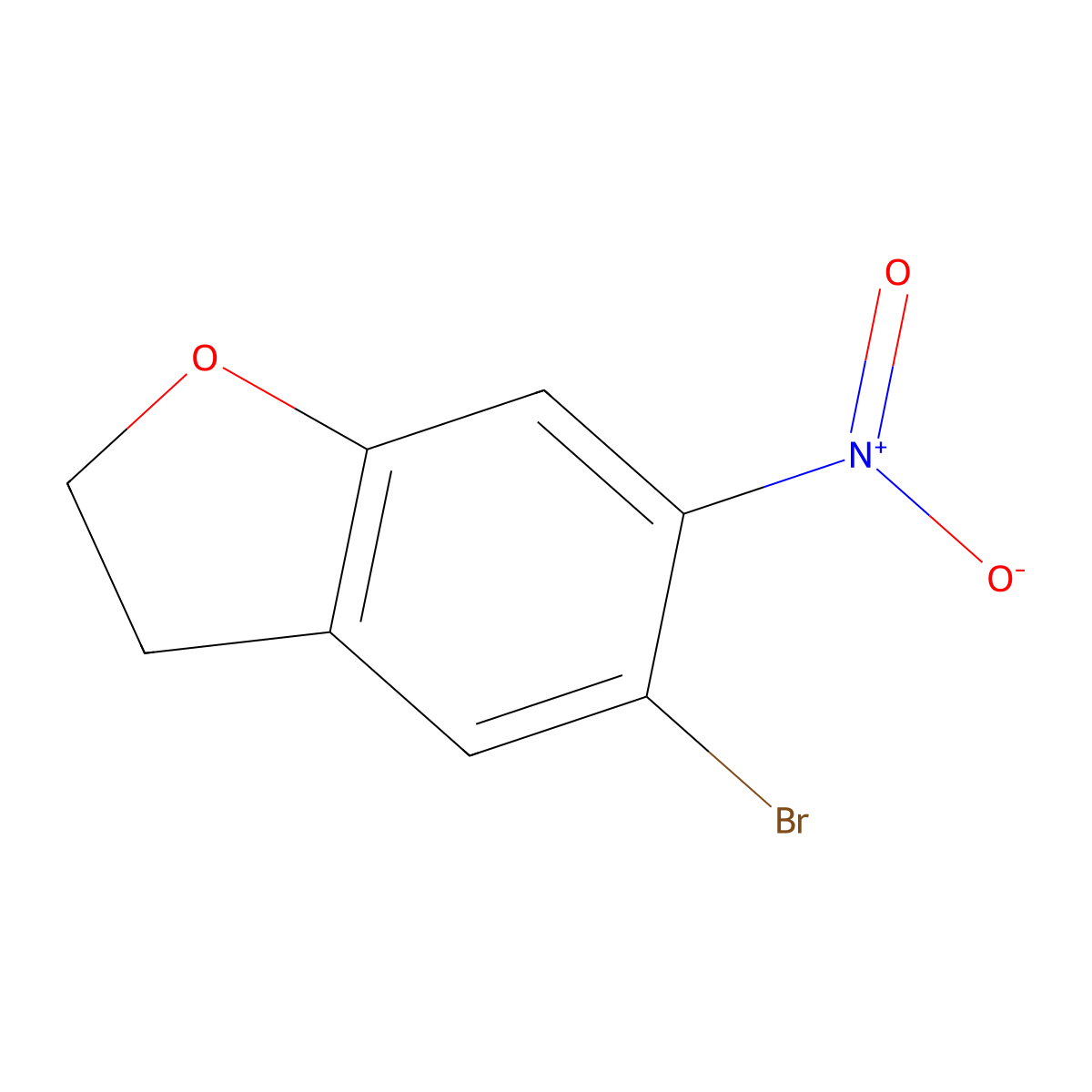 5-Bromo-2,3-dihydro-6-nitrobenzofuran molecular structure, CAS 84594-79-6