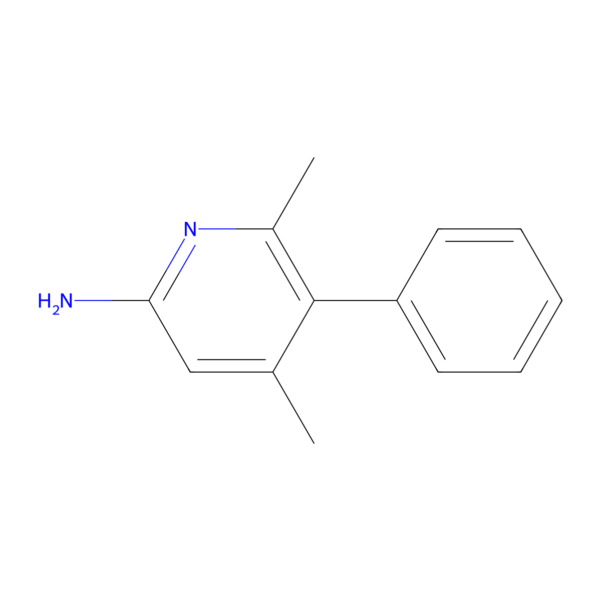 4,6-Dimethyl-5-phenyl-2-pyridylamine molecular structure, CAS 84596-26-9
