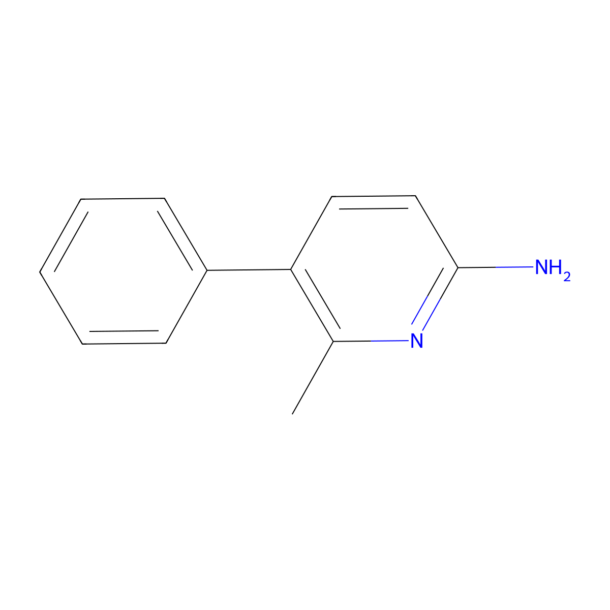 6-Methyl-5-phenylpyridin-2-amine molecular structure, CAS 84596-30-5