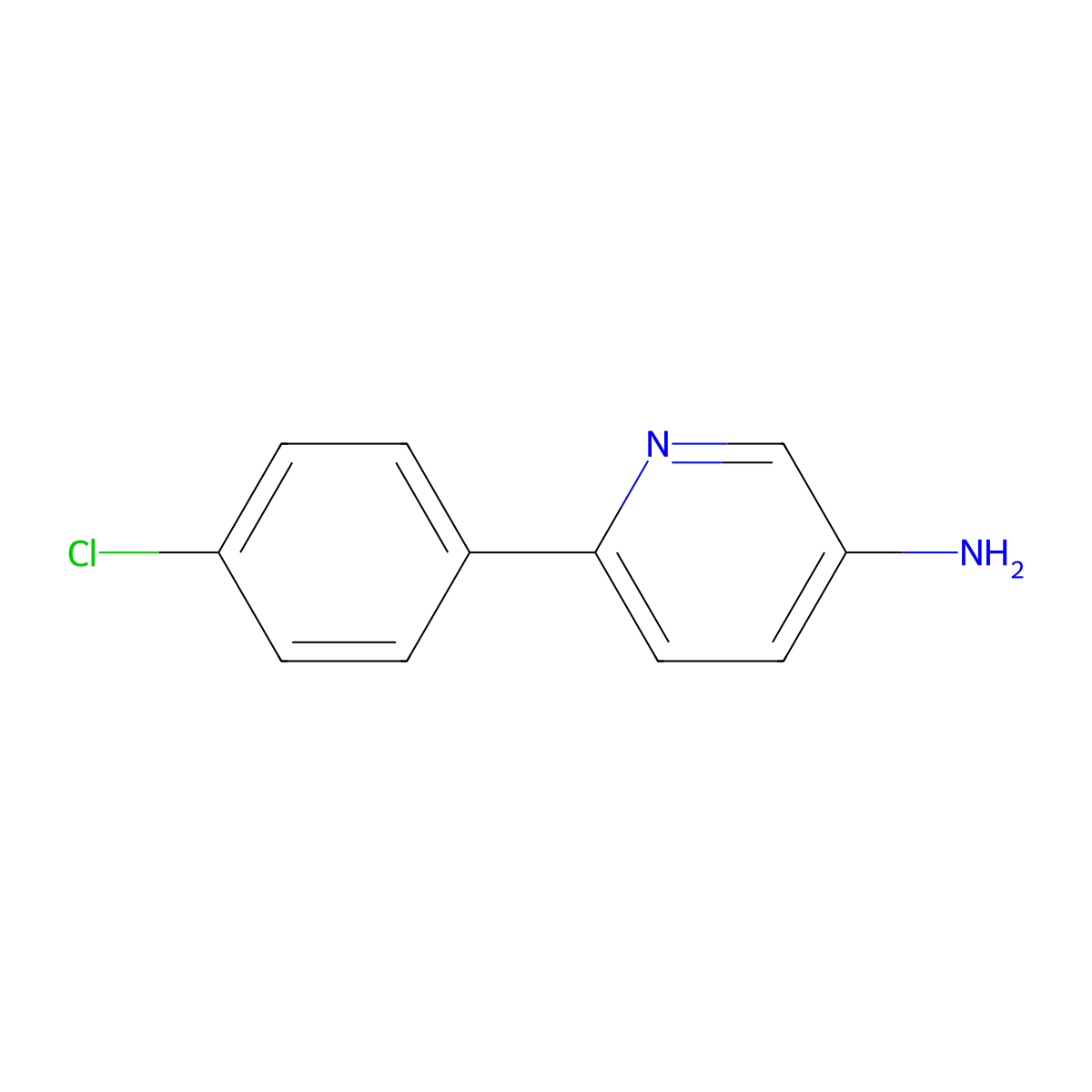 6-(4-Chlorophenyl)pyridin-3-amine molecular structure, CAS 84596-44-1