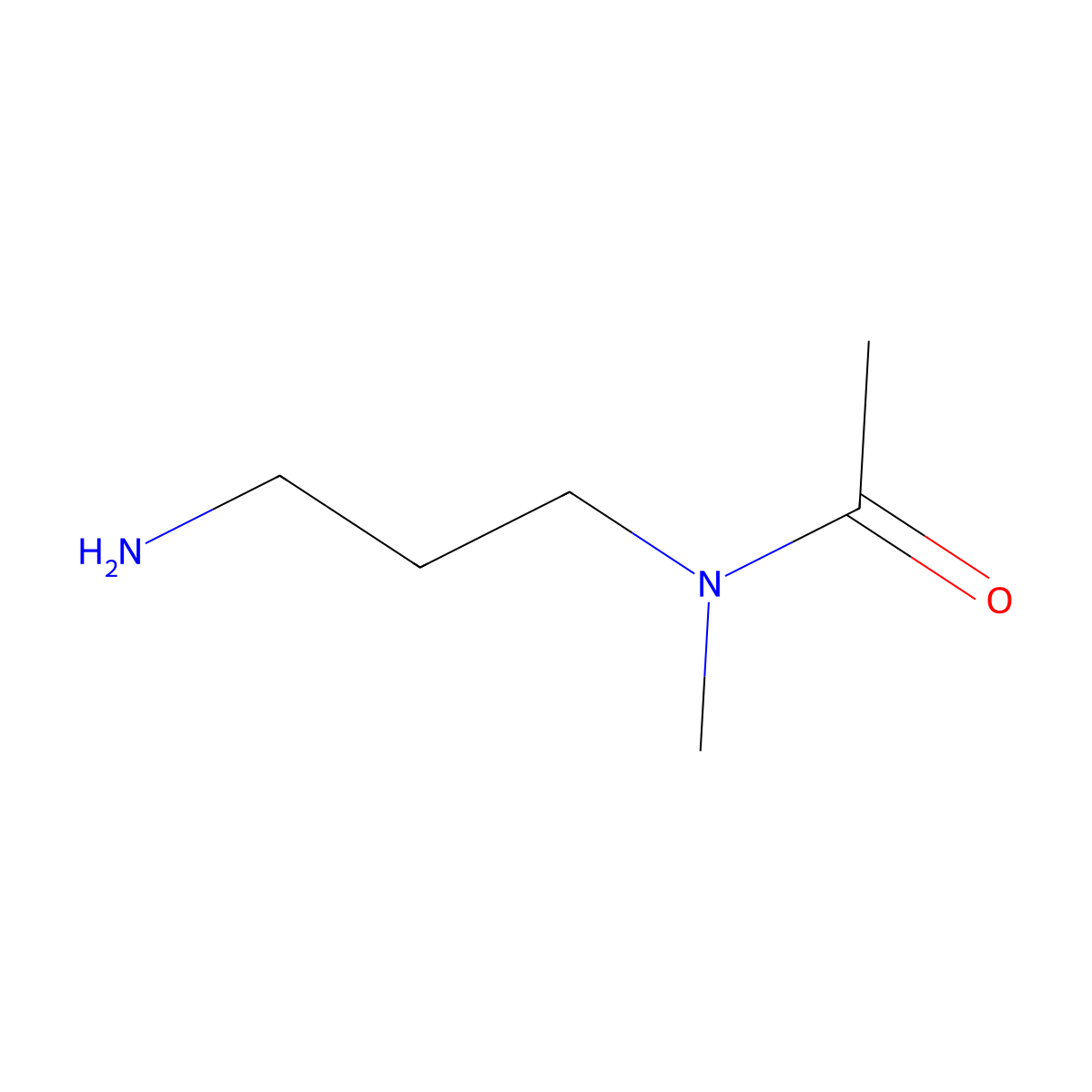 N-(3-aminopropyl)-N-methylacetamide molecular structure, CAS 84598-51-6