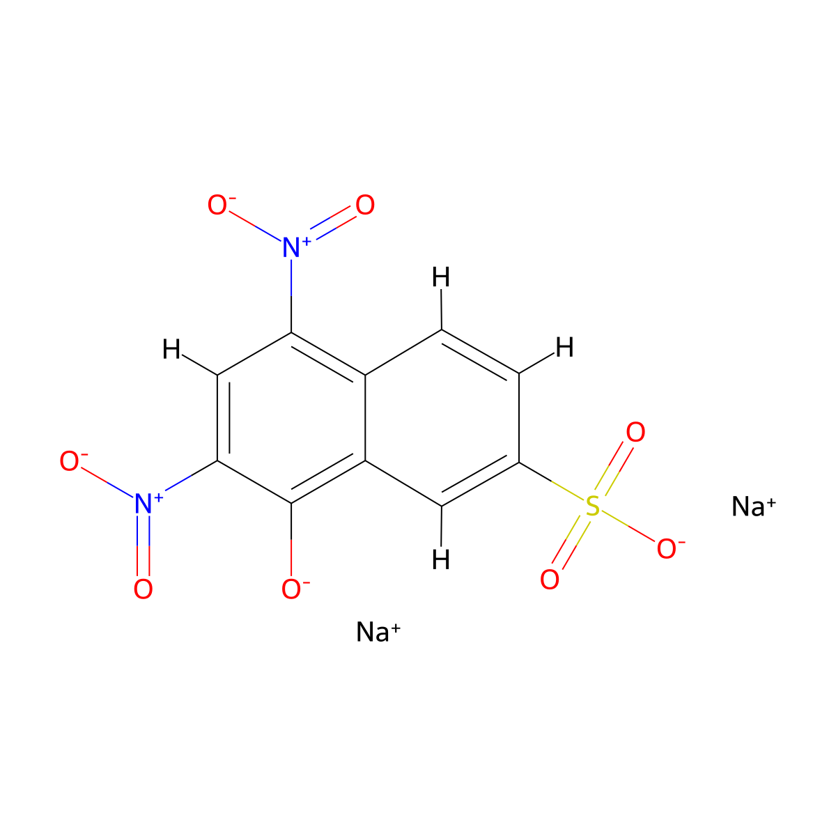 Acid Yellow 1 molecular structure, CAS 846-70-8