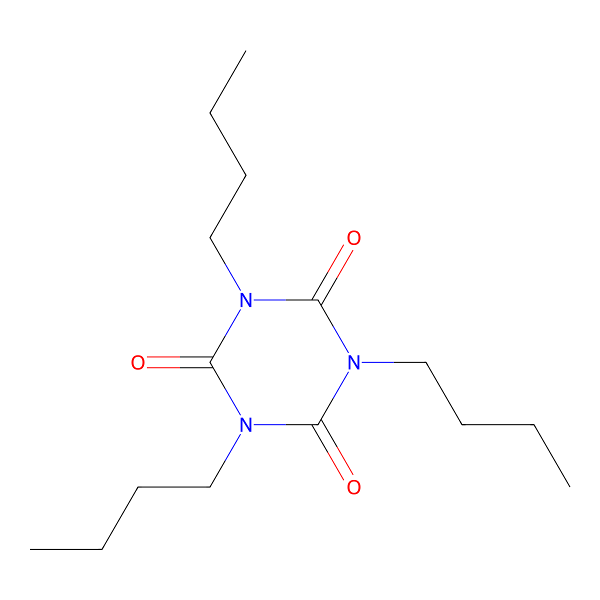 1,3,5-Tributyl-1,3,5-triazinane-2,4,6-trione molecular structure, CAS 846-74-2