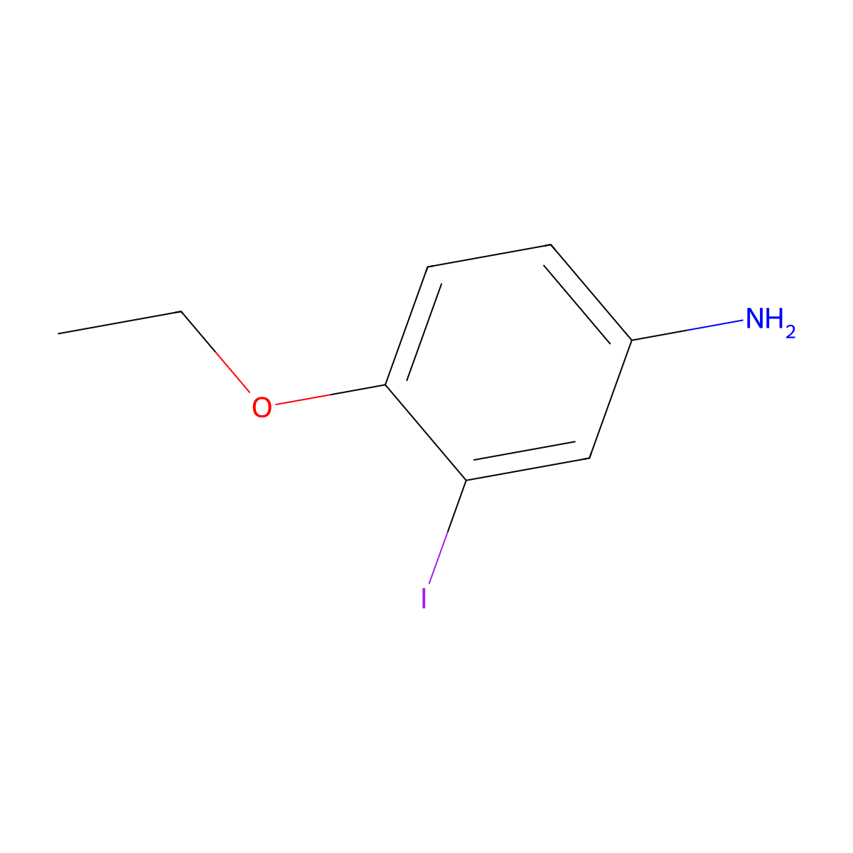4-Ethoxy-3-iodo-benzenamine molecular structure, CAS 846023-27-6