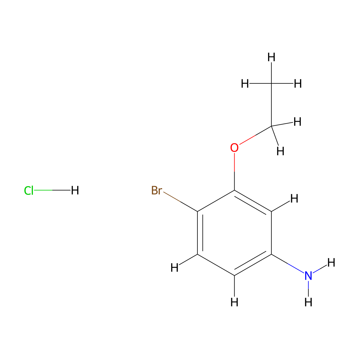 4-Bromo-3-ethoxyaniline hydrochloride molecular structure, CAS 846023-33-4
