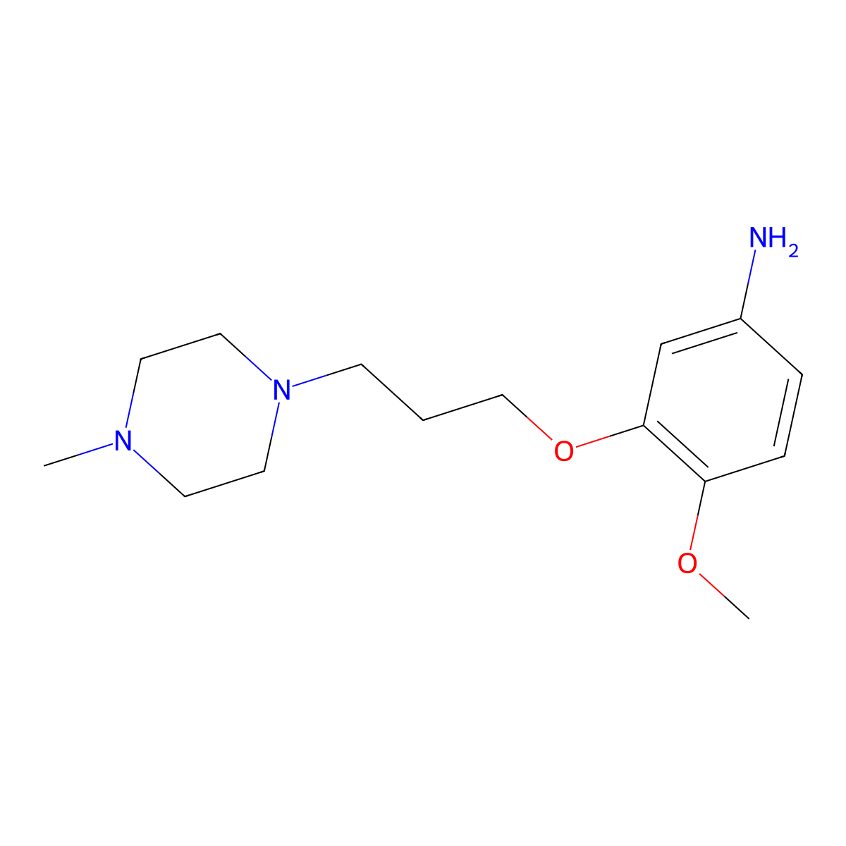 4-Methoxy-3-[3-(4-methyl-1-piperazinyl)propoxy]benzenamine molecular structure, CAS 846023-55-0