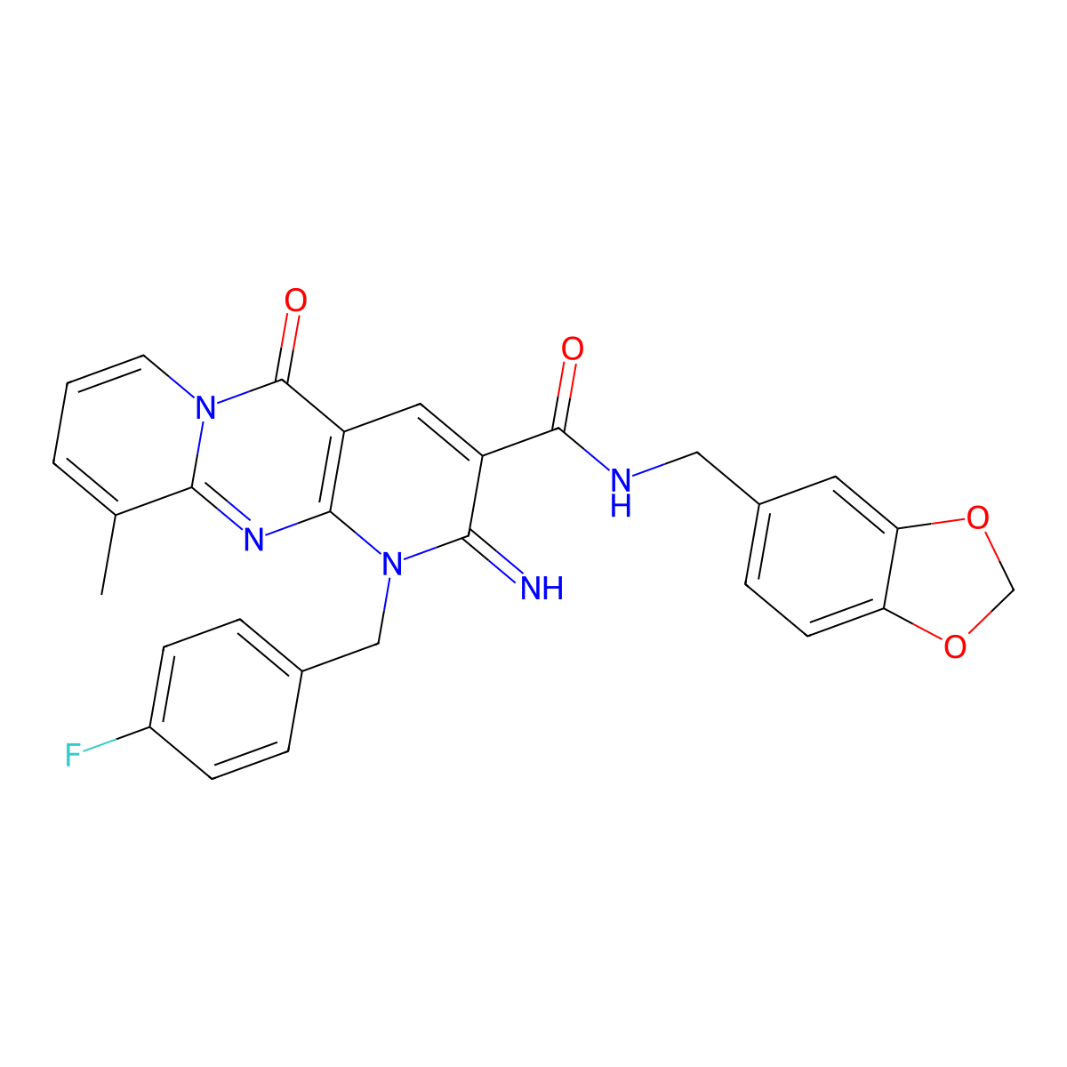 C28H22FN5O4 molecular structure, CAS 846027-22-3