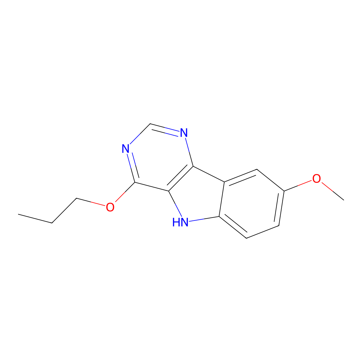 8-Methoxy-4-propoxy-5H-pyrimido[5,4-b]indole molecular structure, CAS 846027-49-4