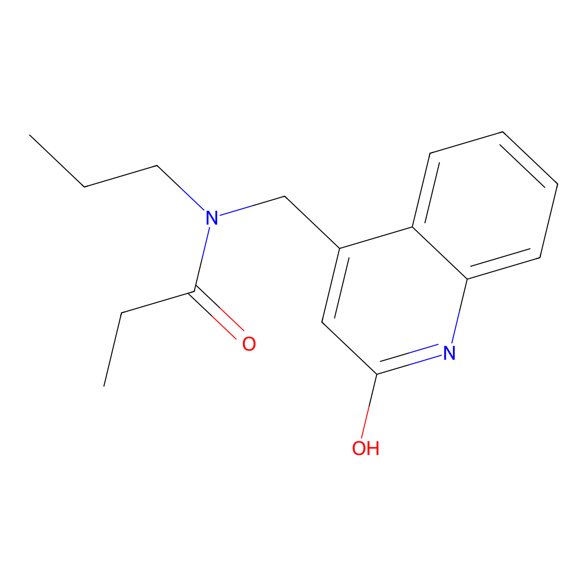 N-[(2-oxo-1H-quinolin-4-yl)methyl]-N-propylpropanamide molecular structure, CAS 846029-05-8