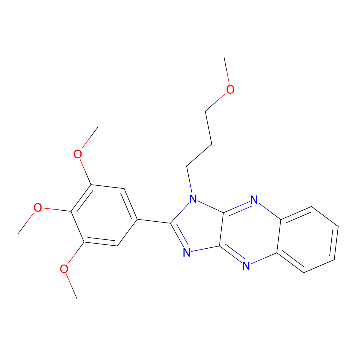 1-(3-methoxypropyl)-2-(3,4,5-trimethoxyphenyl)-1H-imidazo[4,5-b]quinoxaline molecular structure, CAS 846030-07-7