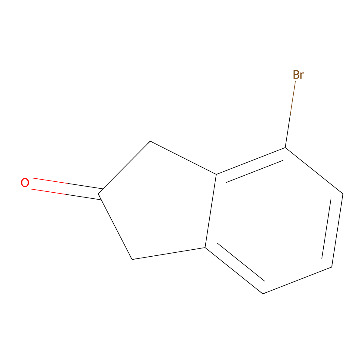 4-bromo-2,3-dihydro-1H-inden-2-one molecular structure, CAS 846032-36-8