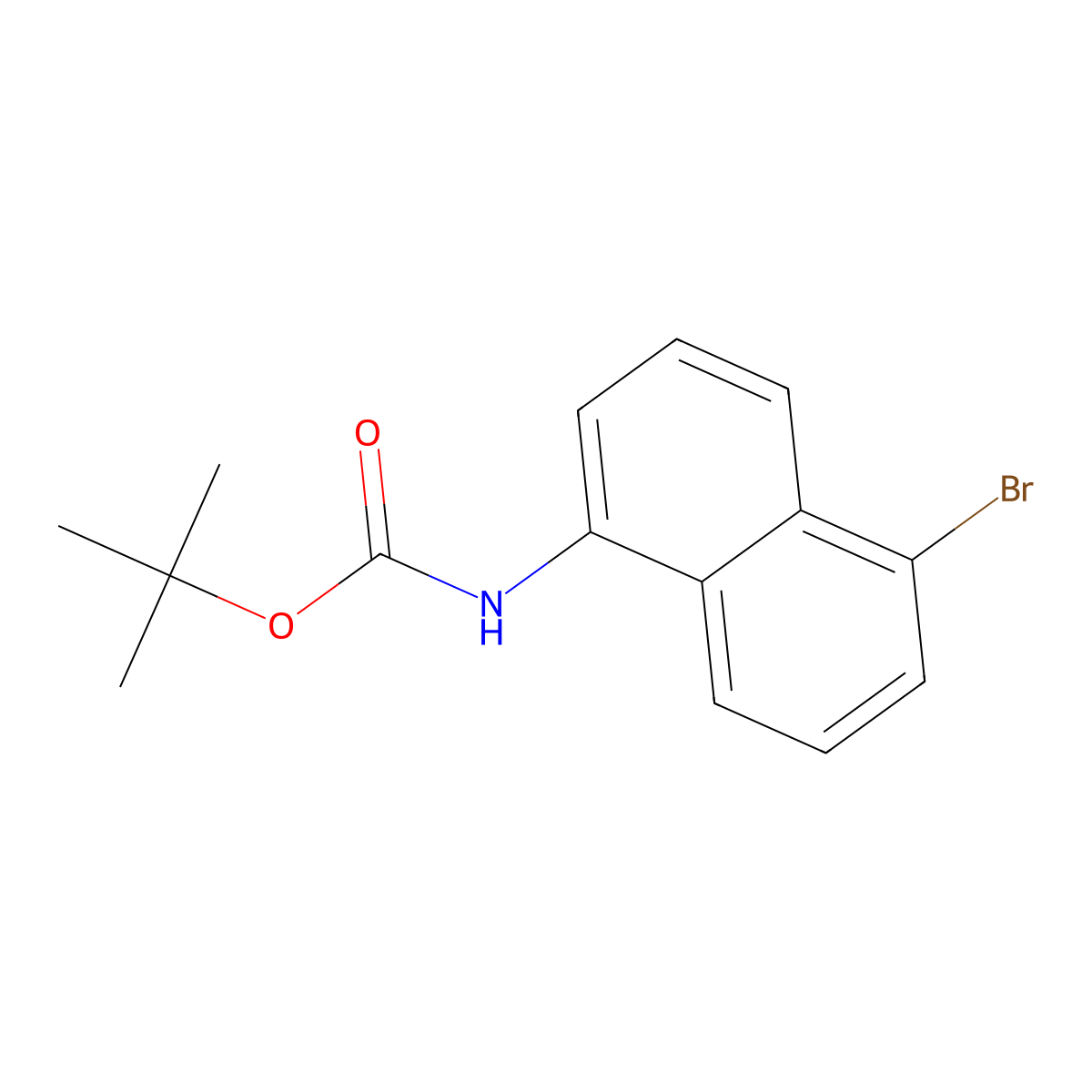 Tert-butyl (5-bromonaphthalen-1-yl)carbamate molecular structure, CAS 846032-67-5