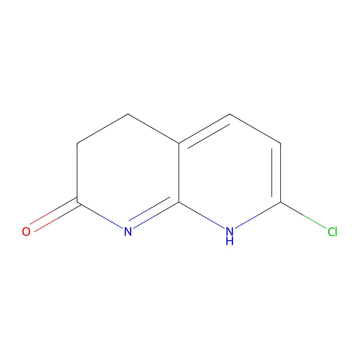 7-chloro-3,4-dihydro-1,8-naphthyridin-2(1H)-one molecular structure, CAS 846034-67-1