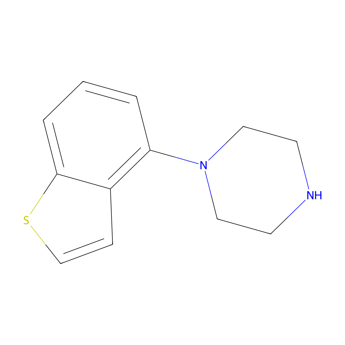 1-(Benzo[b]thiophen-4-yl)piperazine molecular structure, CAS 846038-18-4