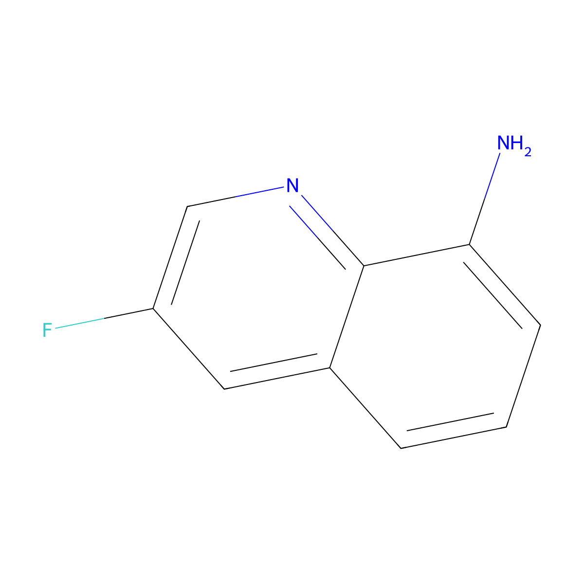 3-Fluoroquinolin-8-amine molecular structure, CAS 846038-33-3