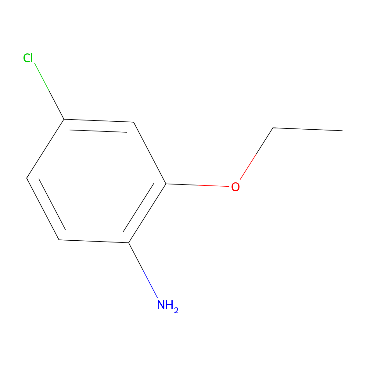 4-Chloro-2-ethoxyaniline molecular structure, CAS 846039-94-9