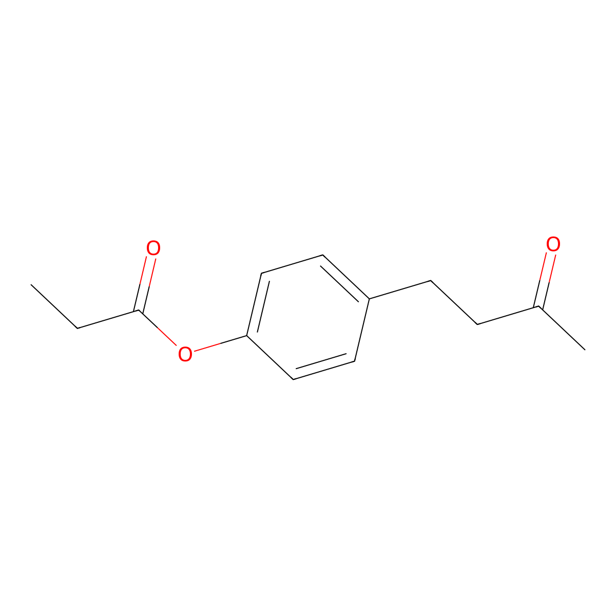 4-(3-Oxobutyl)phenyl propionate molecular structure, CAS 84604-41-1