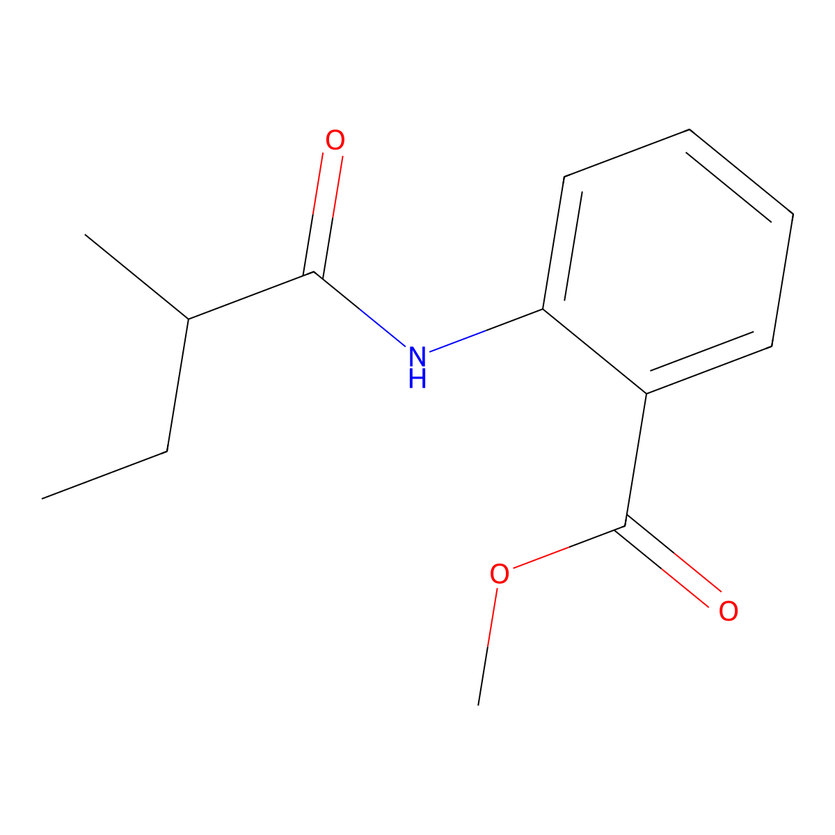 Methyl 2-[(2-methyl-1-oxobutyl)amino]benzoate molecular structure, CAS 84604-45-5
