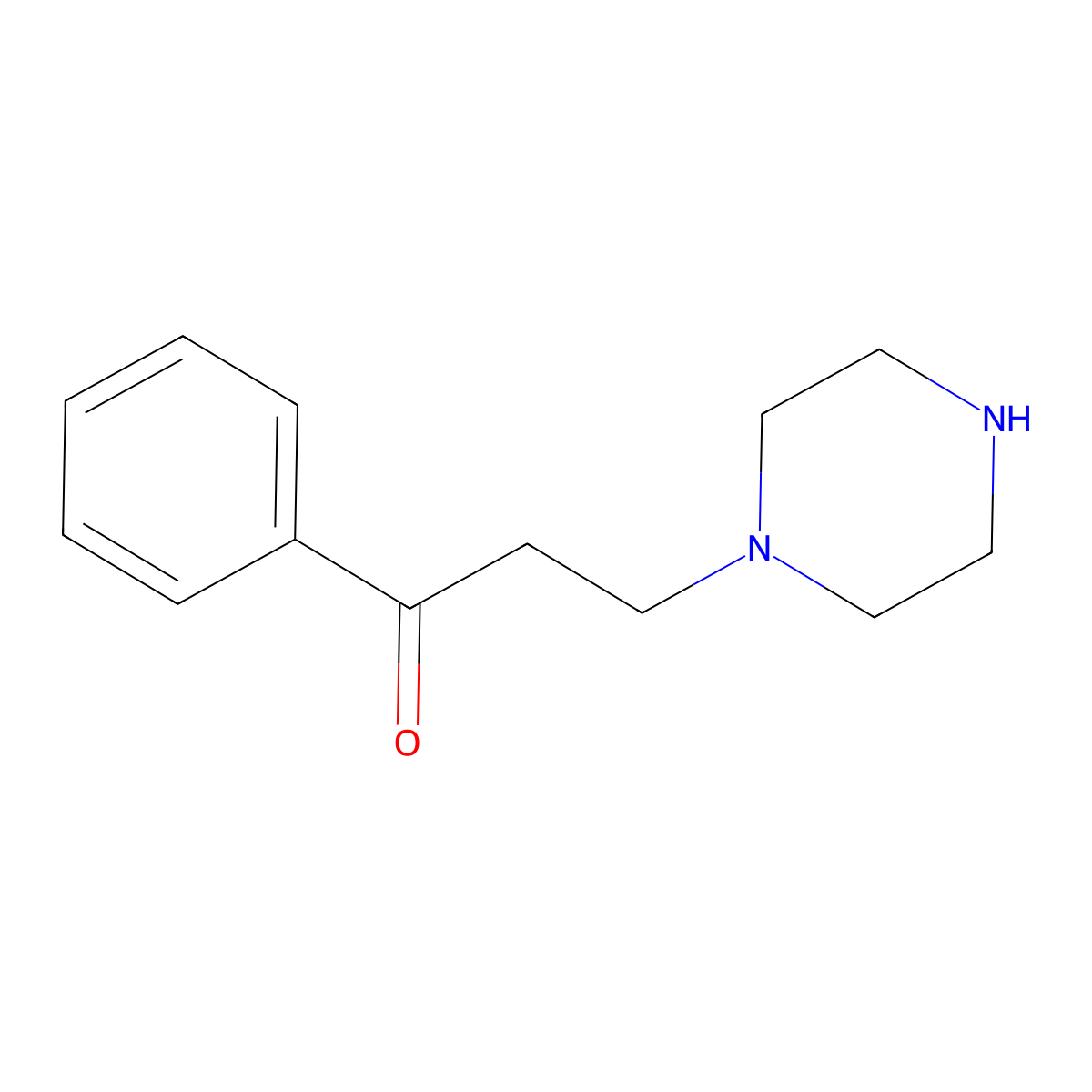 3-(1-Piperazinyl)propiophenone molecular structure, CAS 84604-68-2