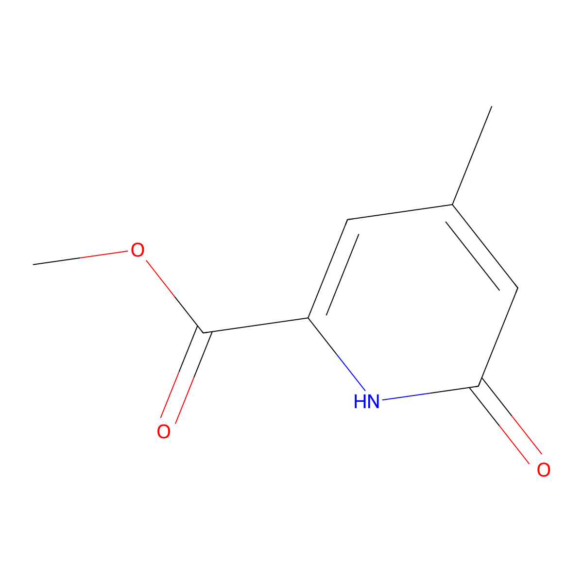 Methyl 6-hydroxy-4-methylpicolinate molecular structure, CAS 846046-89-7