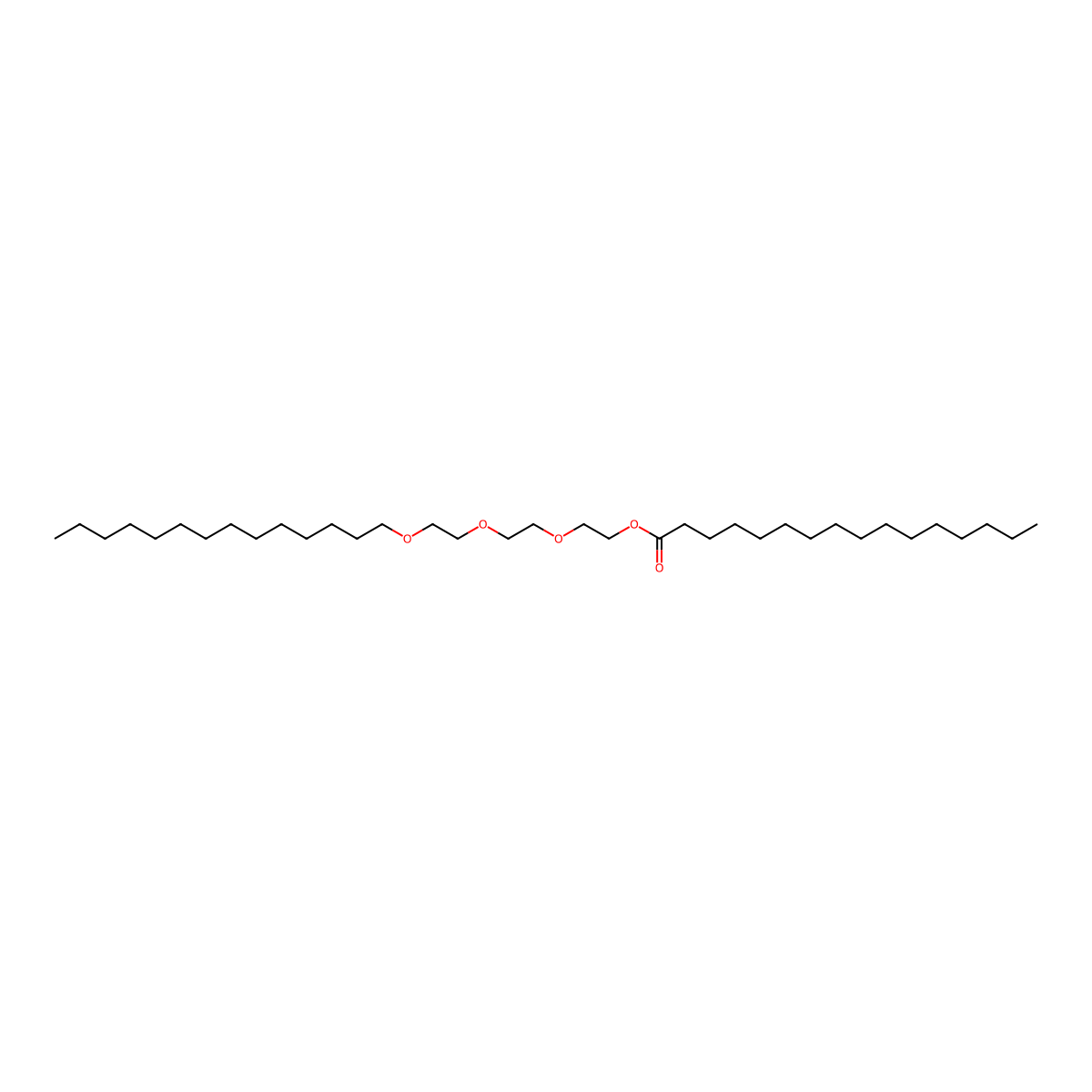 Myreth-3 palmitate molecular structure, CAS 84605-14-1