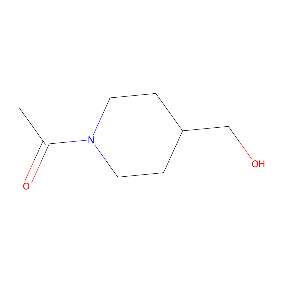 1-[4-(Hydroxymethyl)piperidin-1-yl]ethan-1-one molecular structure, CAS 846057-27-0