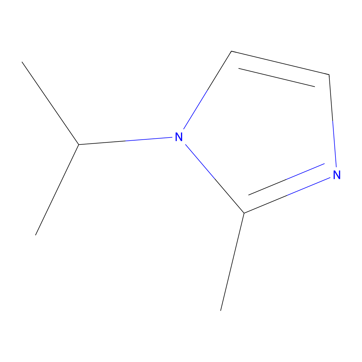 1H-Imidazole, 2-methyl-1-(1-methylethyl)- molecular structure, CAS 84606-45-1