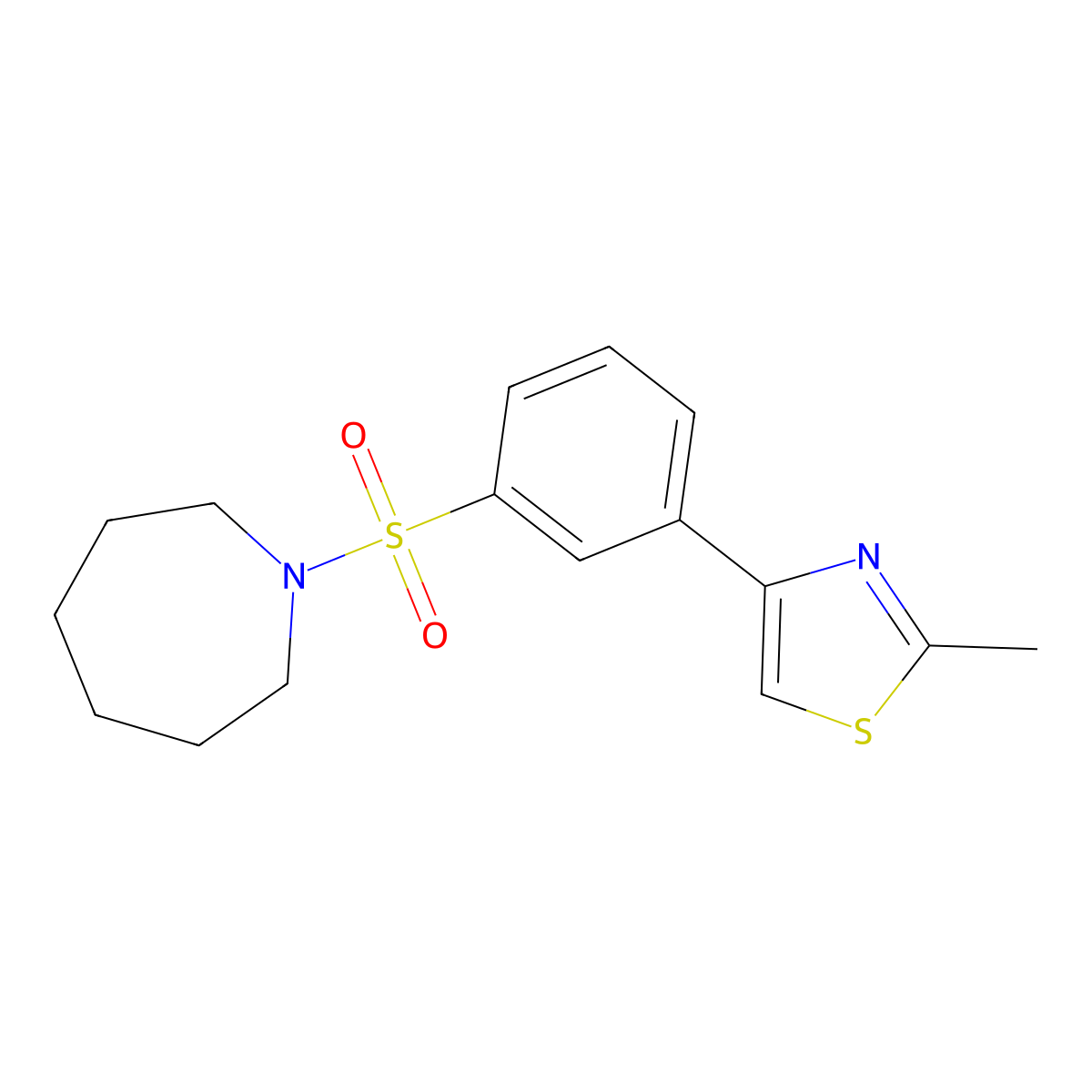 1-[3-(2-Methyl-thiazol-4-yl)-benzenesulfonyl]-azepane molecular structure, CAS 846061-73-2