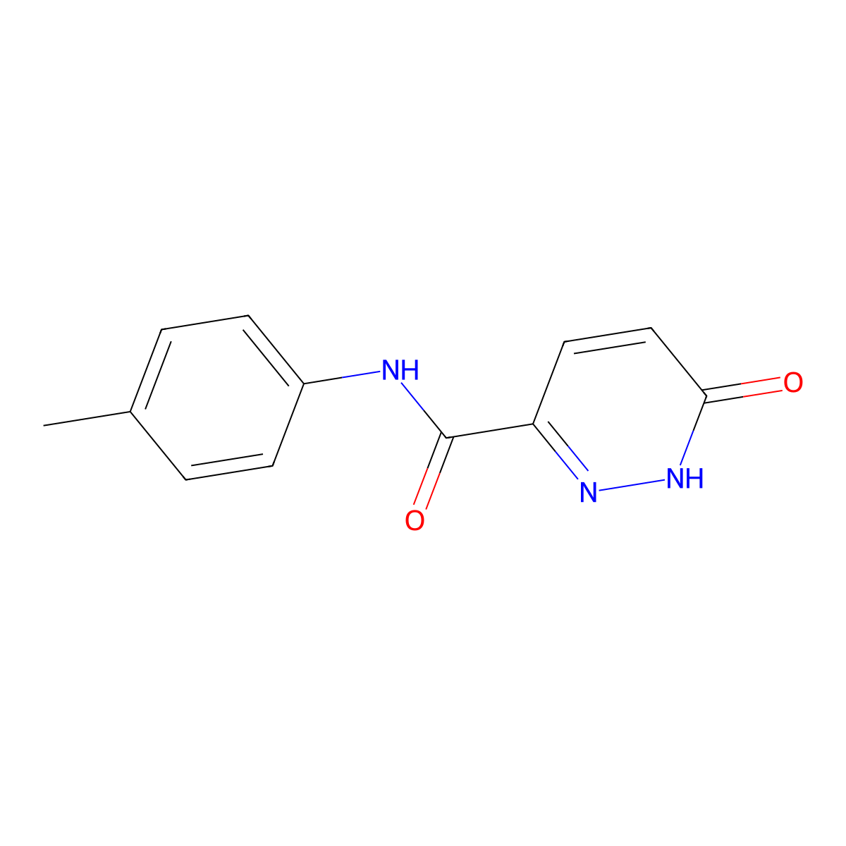 N-(4-methylphenyl)-6-oxo-1,6-dihydropyridazine-3-carboxamide molecular structure, CAS 846063-74-9