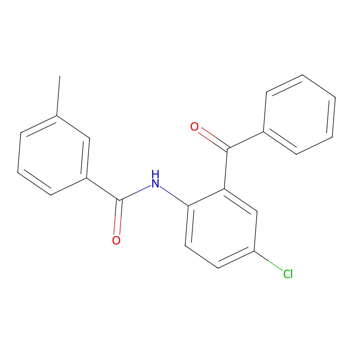 N-(2-benzoyl-4-chlorophenyl)-3-methylbenzamide molecular structure, CAS 84609-07-4