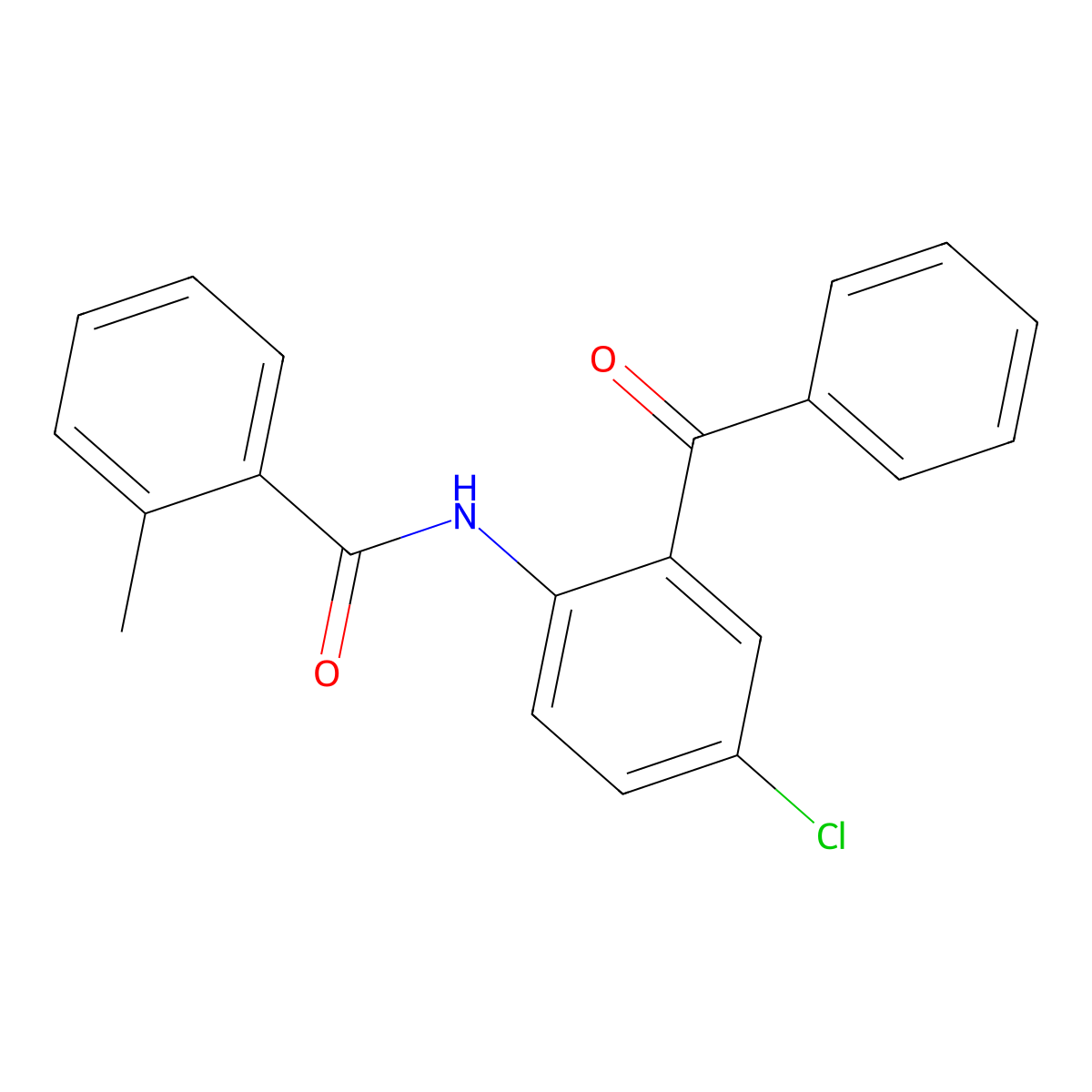 N-(2-benzoyl-4-chlorophenyl)-2-methylbenzamide molecular structure, CAS 84609-09-6