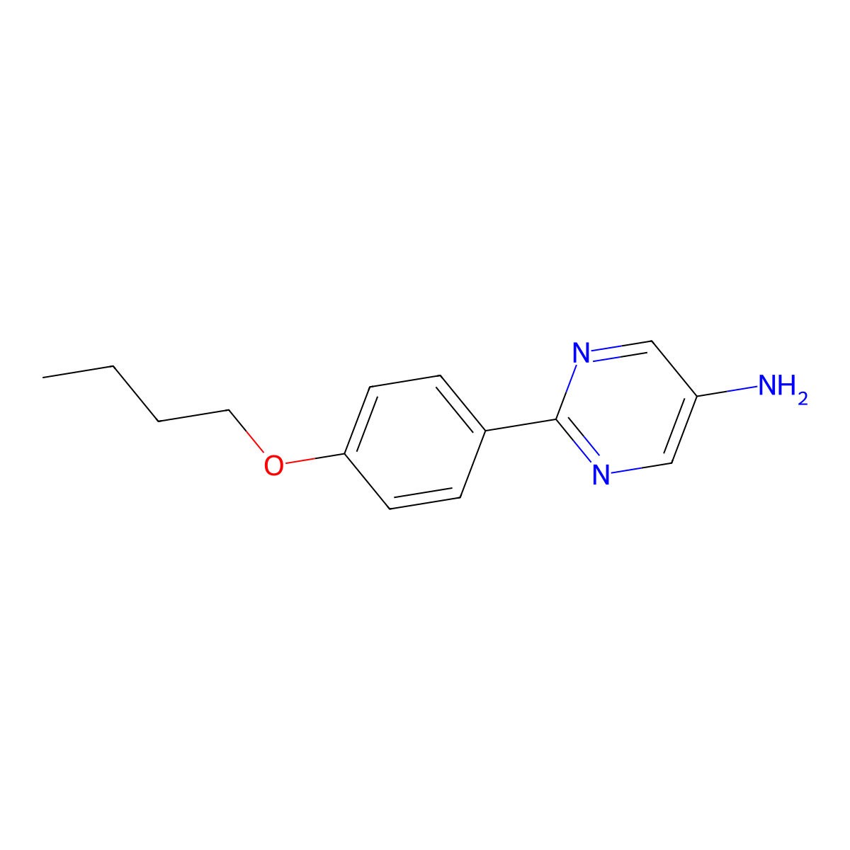 2-(4-Butoxyphenyl)pyrimidin-5-amine molecular structure, CAS 84609-99-4