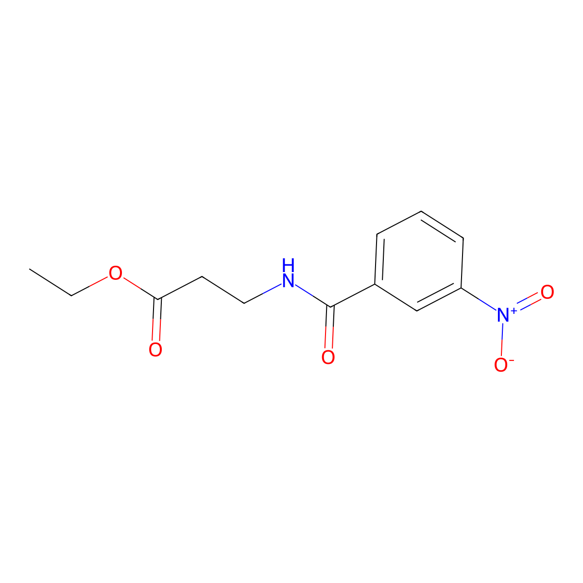 Ethyl 3-[(3-nitrophenyl)formamido]propanoate molecular structure, CAS 84611-16-5