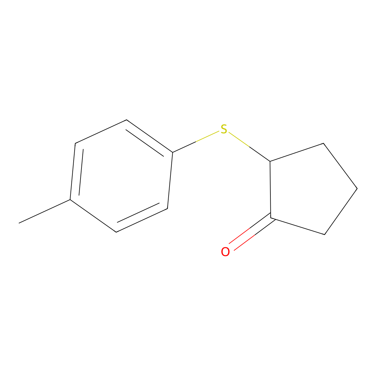 2-[(4-Methylphenyl)sulfanyl]cyclopentan-1-one molecular structure, CAS 84613-02-5