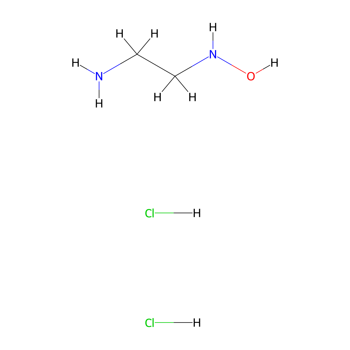 Aminoethylhydroxylamine dihydrochloride molecular structure, CAS 84627-31-6