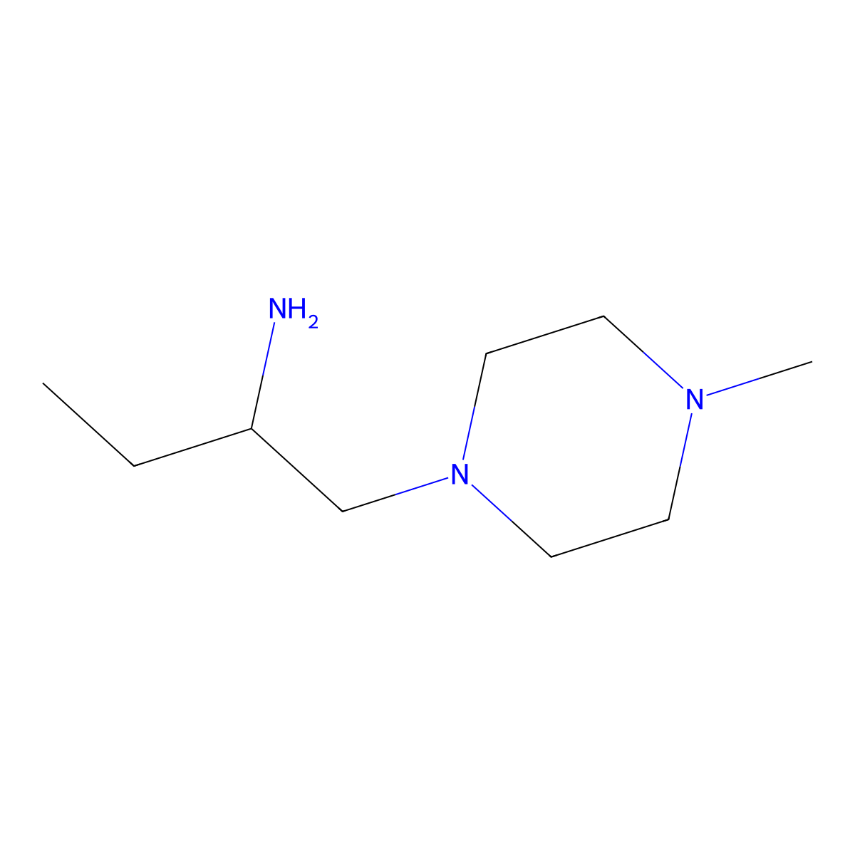 1-(4-Methyl-piperazin-1-ylmethyl)-propylamine molecular structure, CAS 84630-63-7