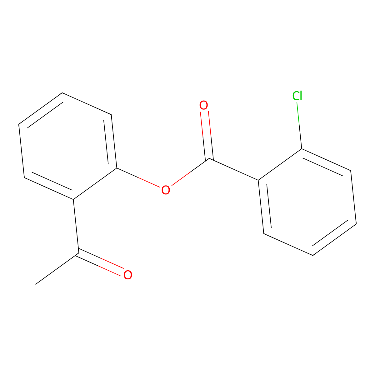 2-Acetylphenyl 2-chlorobenzoate molecular structure, CAS 84634-61-7