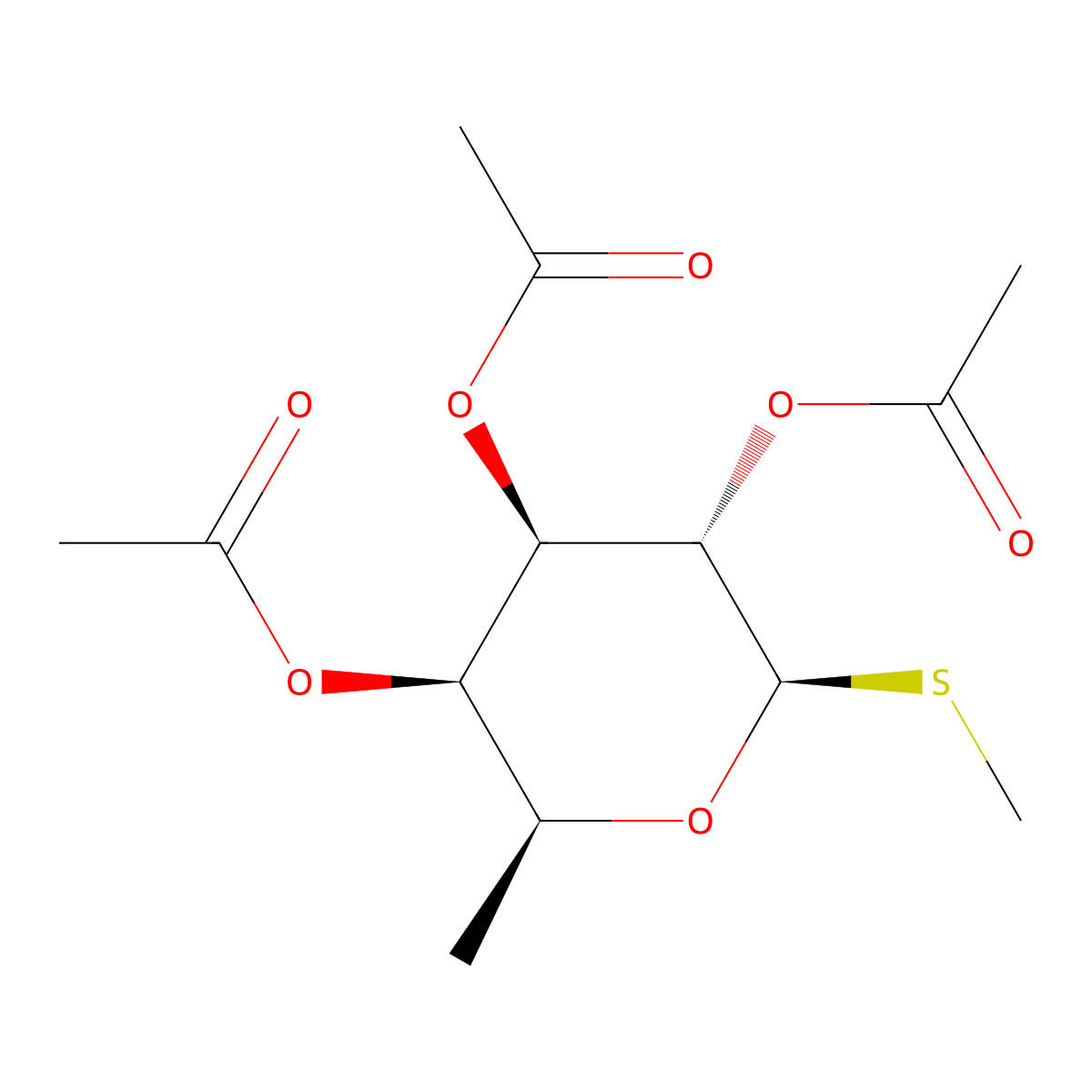 Methyl 2,3,4-tri-O-acetyl-6-deoxy-1-thio-beta-L-galactopyranoside molecular structure, CAS 84635-54-1