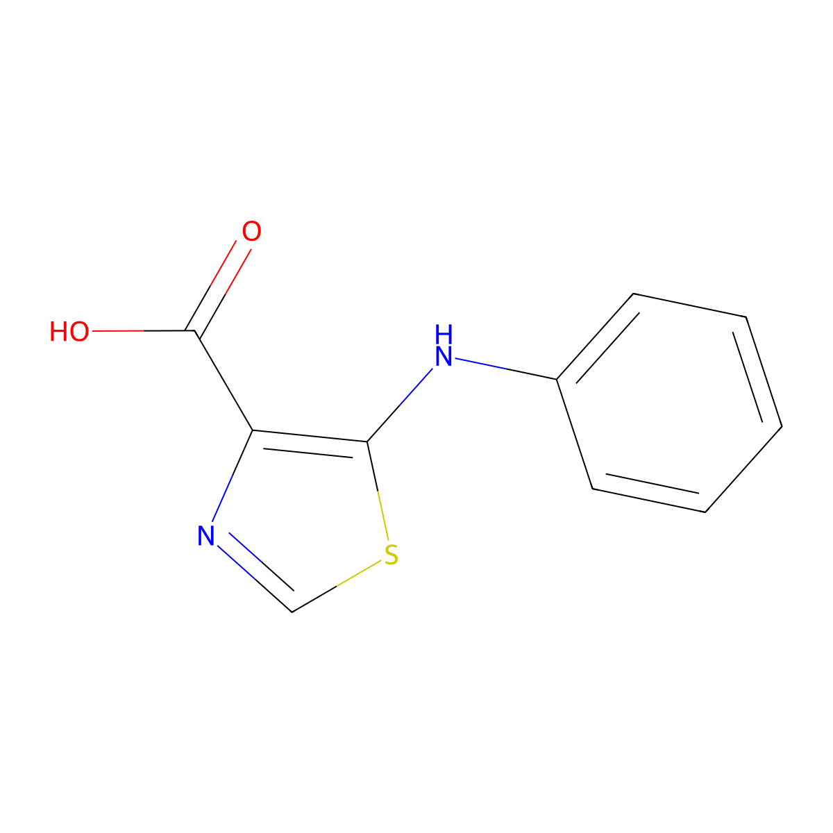 5-(Phenylamino)-1,3-thiazole-4-carboxylic acid molecular structure, CAS 84636-43-1