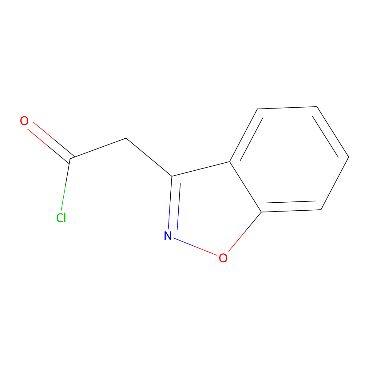 1,2-Benzisoxazol-3-ylacetyl chloride molecular structure, CAS 84637-43-4