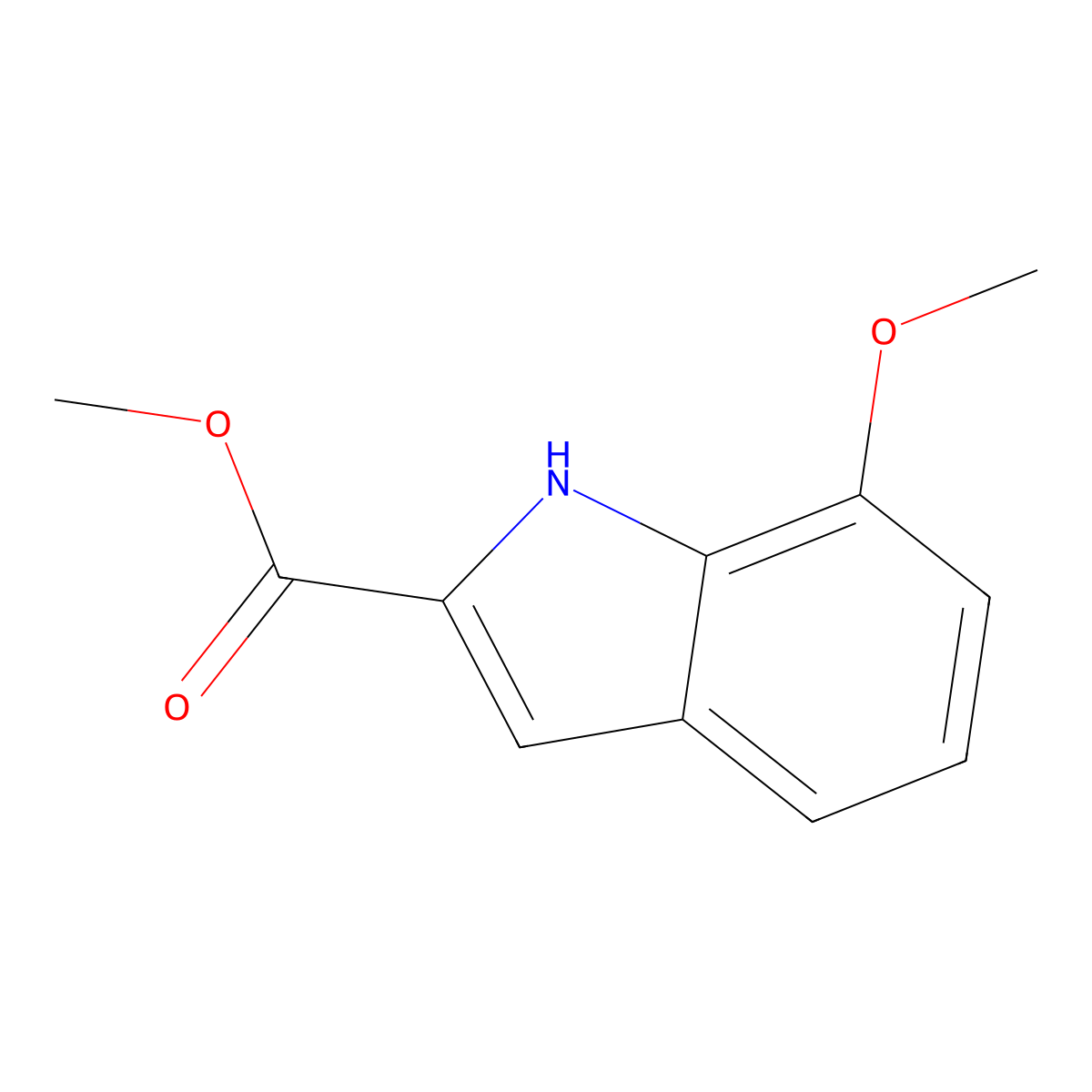 Methyl 7-methoxy-1H-indole-2-carboxylate molecular structure, CAS 84638-71-1